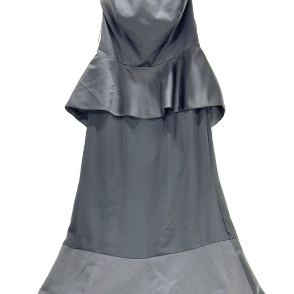 WHITE by VERA WANG Women’s Dress Black Strapless Peplum Full Length Size 4 - Picture 13 of 16